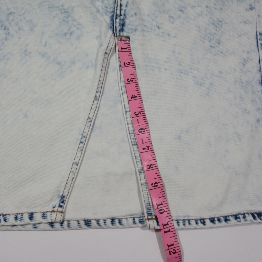 Wild Fable Acid Wash Split Front Denim Skirt Size 4 - Picture 15 of 16